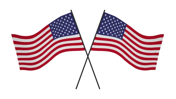 Národní Vlajka Pozadí Obrázek Vítr Foukání Vlajky Vykreslování Vlajka Spojených — Stock fotografie
