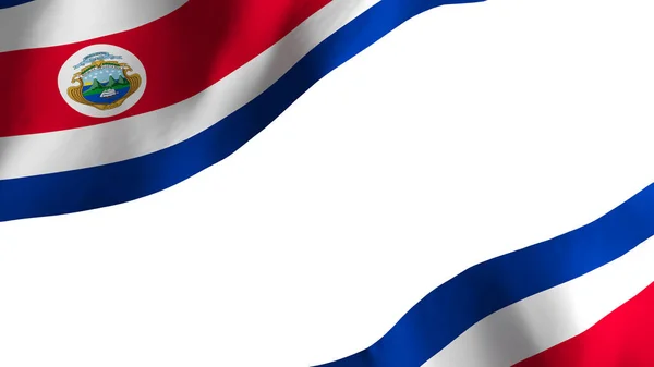 Nationell Flagga Bakgrundsbild Vind Blåser Flaggor Rendering Costa Rica Flagga — Stockfoto