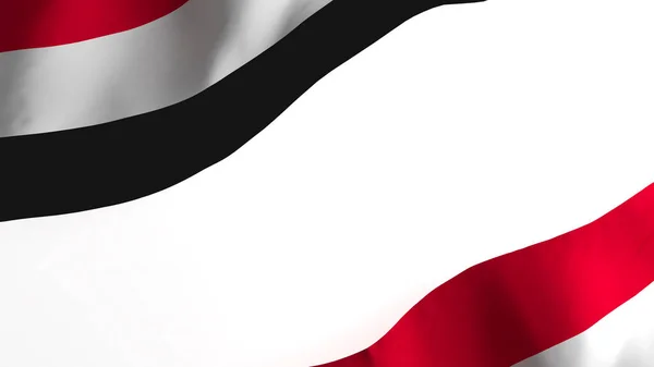 Изображение Национального Флага Флаги Ветра Рендеринг Флаг Йемена — стоковое фото