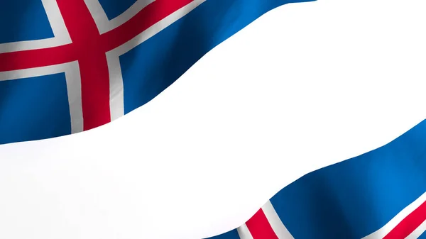 Hintergrundbild Nationalflagge Wind Weht Flaggen Darstellung Flagge Von Island — Stockfoto