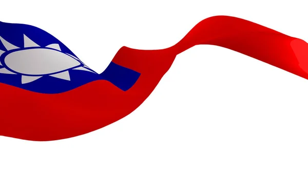 Hintergrundbild Nationalflagge Wind Weht Flaggen Darstellung Flagge Der Republik China — Stockfoto