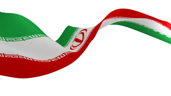 Bandera Nacional Fondo Imagen Banderas Viento Rendering Bandera Iran —  Fotos de Stock