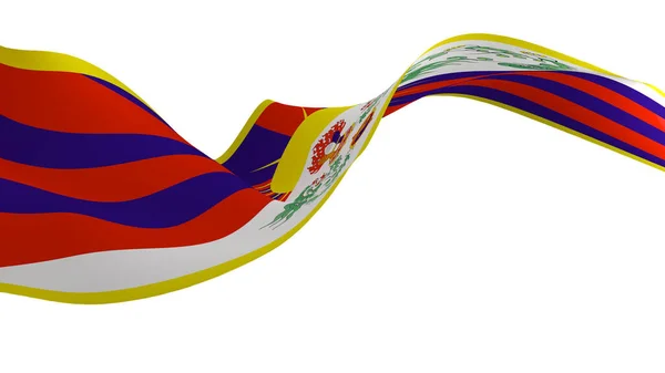 National Flag Background Image Wind Blowing Flags Rendering Flag Tibet — стокове фото