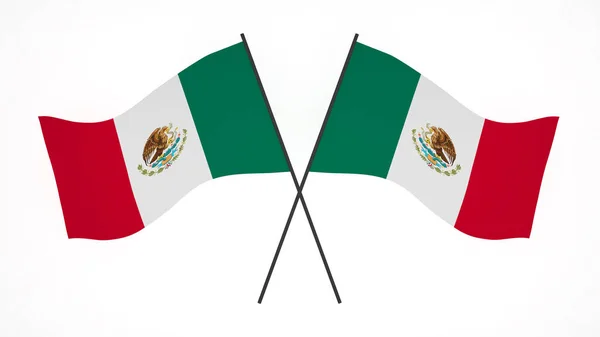 Bandera México Bandera México Bandera México Bandera México —  Fotos de Stock