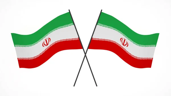 Bandera Nacional Fondo Imagen Banderas Viento Rendering Bandera Iran —  Fotos de Stock
