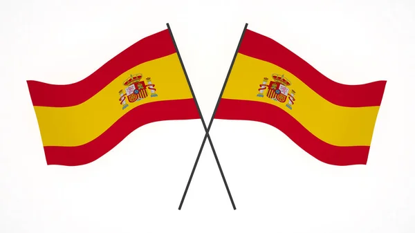 깃발을 렌더링 Flag Spain — 스톡 사진