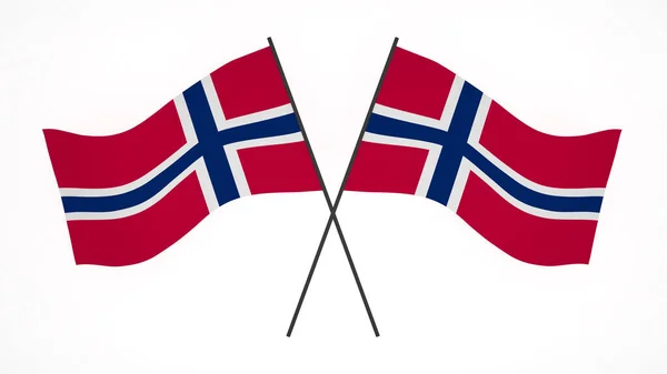 Flaga Narodowa Tło Flagi Wiejące Wiatr Renderowanie Flaga Norwegii — Zdjęcie stockowe