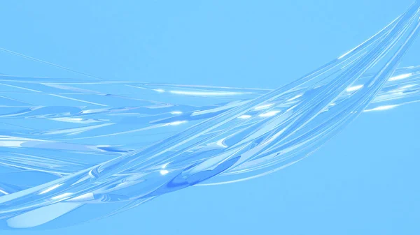 抽象的な背景ソフトブルーの動き線ガラス繊維3Dレンダリング — ストック写真