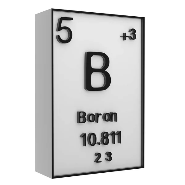 Beyaz Siyah Zemindeki Elementlerin Periyodik Tablosundaki Boron Fosfor Kimyasal Elementlerin — Stok fotoğraf