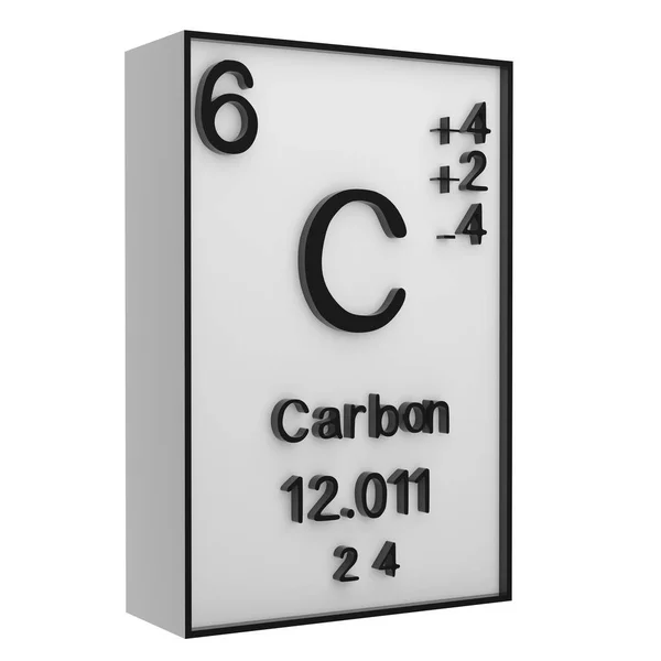 Beyaz Siyah Zemindeki Elementlerin Periyodik Tablosundaki Karbon Fosfor Kimyasal Elementlerin — Stok fotoğraf