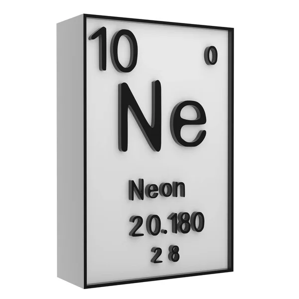 Neon Phosphorus Periodic Table Elements White Blackground History Chemical Elements — Stock Photo, Image