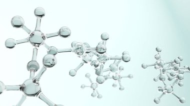 Molekülleri, Nano teknolojisi ve araştırması olan bilim ya da tıbbi geçmiş, 3D çizim, 3D