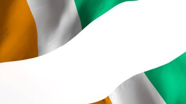 Ulusal bayrak arkaplan resmi, rüzgâr dalgalanan bayraklar, 3D görüntüleme, Fildişi Sancak