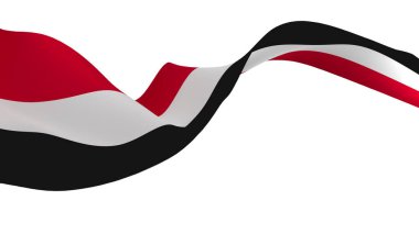 Ulusal bayrak arkaplan resmi, rüzgâr dalgalanan bayraklar, 3D görüntüleme, Yemen Bayrağı