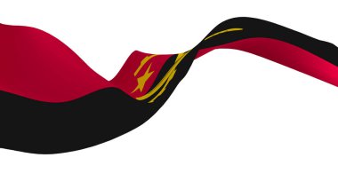 national flag background image,wind blowing flags,3d rendering,Flag of Angola