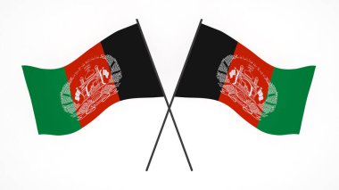 Ulusal bayrak arkaplan resmi, rüzgâr dalgalanan bayraklar, 3D görüntüleme, Afganistan Bayrağı