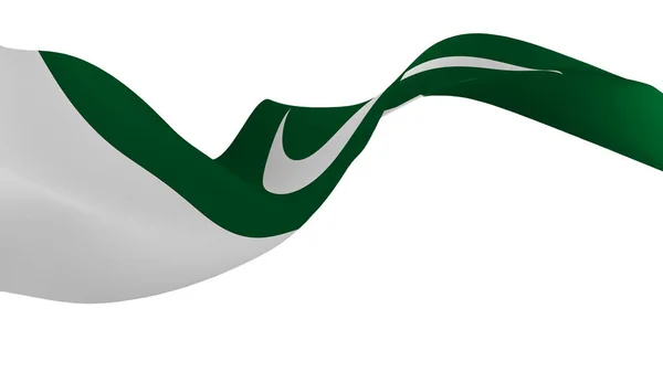 National Flag Background Image Wind Blowing Flags Rendering Flag Pakistan — ストック写真