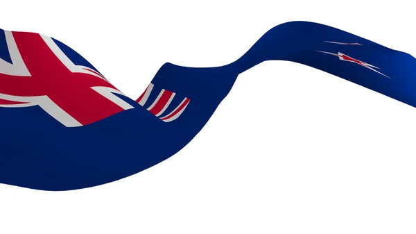 Hintergrundbild Nationalflagge Wind Weht Flaggen Darstellung Flagge Von Neuseeland — Stockfoto