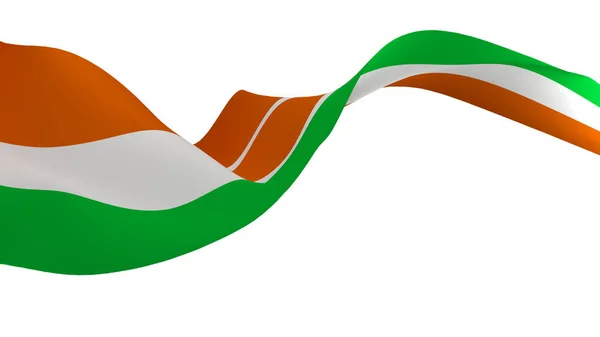国旗背景图片 3D渲染 尼日尔国旗 — 图库照片