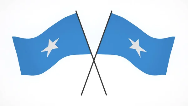 Flaga Narodowa Tło Flagi Wiatru Renderowanie Flaga Somalii — Zdjęcie stockowe