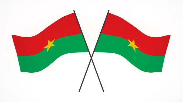 National Flag Background Image Wind Blowing Flags Rendering Flag Burkina — Stockfoto
