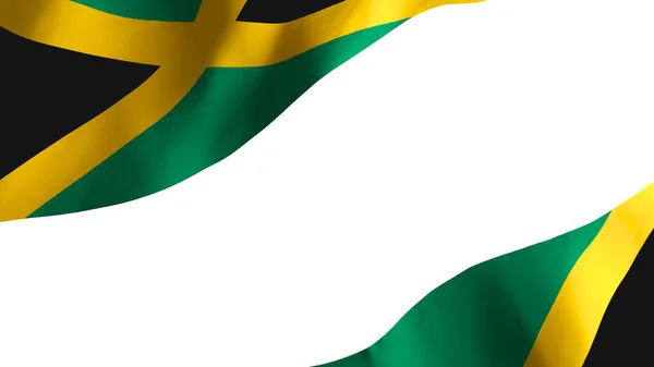 Изображение Национального Флага Флаги Ветра Рендеринг Флаг Ямайки — стоковое фото