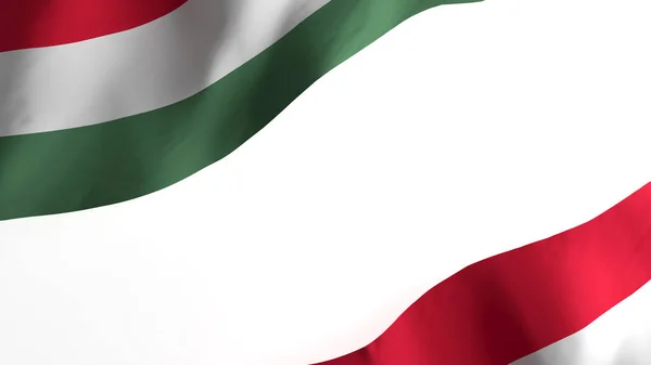 Изображение Национального Флага Флаги Ветра Рендеринг Флаг Венгрии — стоковое фото