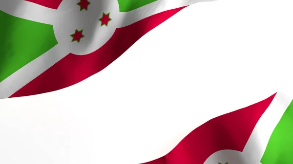 National Flag Background Image Wind Blowing Flags Rendering Flag Burundi — Stock Photo, Image