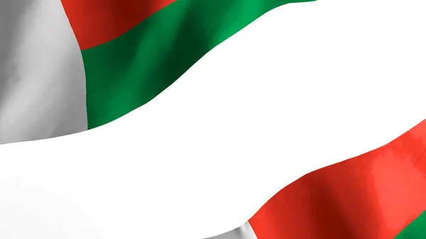 Изображение Национального Флага Флаги Ветра Рендеринг Флаг Мадагаскара — стоковое фото
