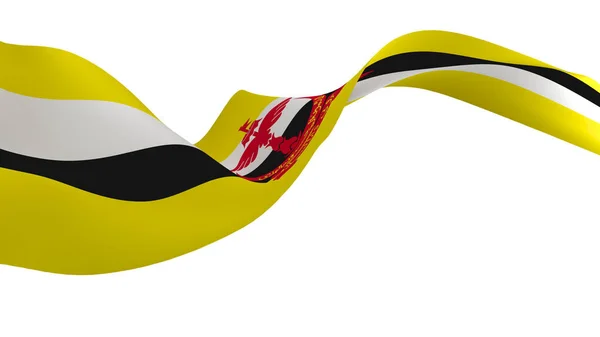 Hintergrundbild Nationalflagge Wind Weht Flaggen Rendering Flagge Von Brunei — Stockfoto