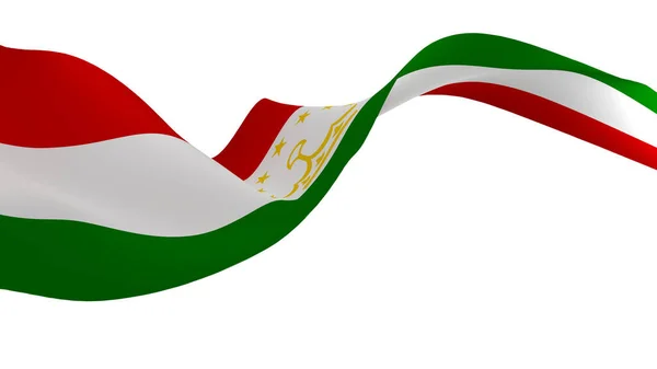 National Flag Background Image Wind Blowing Flags Rendering Flag Tajikistan — Stock Photo, Image