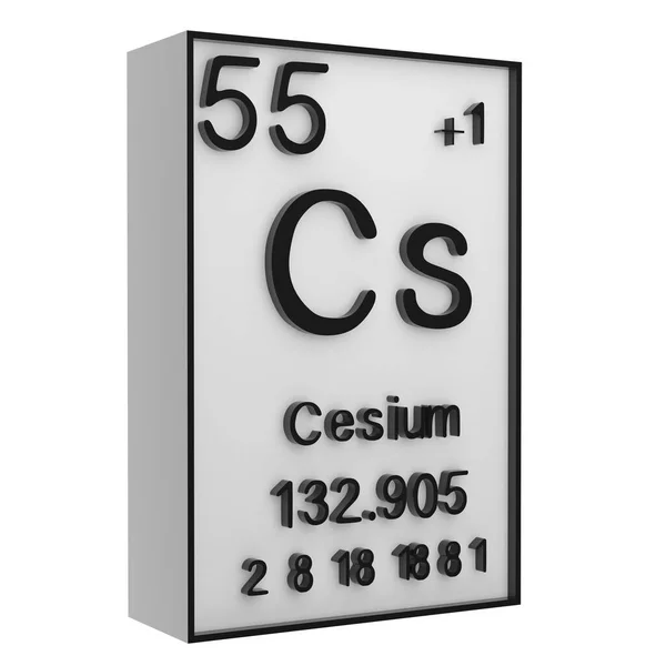 Cesium Fosfor Det Periodiska Systemet Elementen Vit Svartmark Historia Kemiska — Stockfoto
