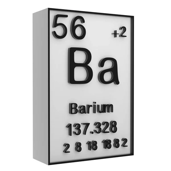 Barium Phosphorus Periodic Table Elements White Blackground History Chemical Elements — Stock Photo, Image