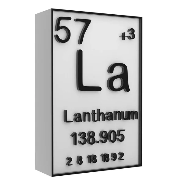 Beyaz Siyah Zemindeki Elementlerin Periyodik Tablosundaki Lanthanum Fosfor Kimyasal Elementlerin — Stok fotoğraf