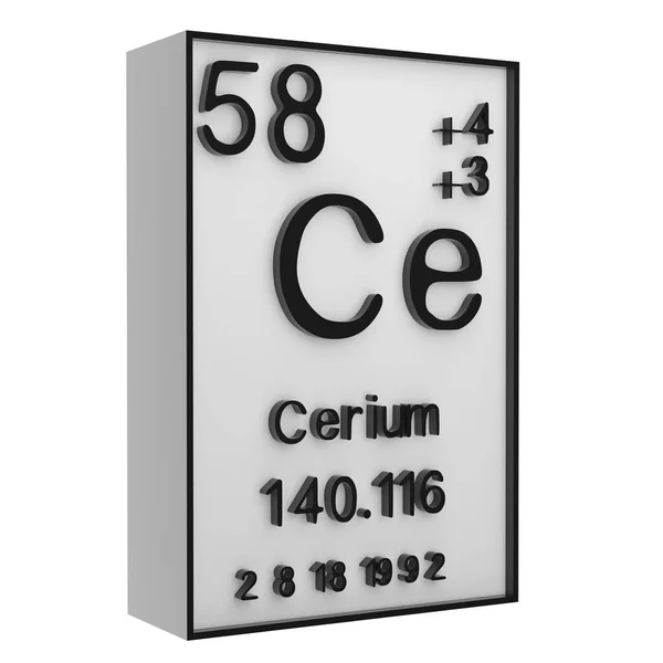 Cerium Phosphorus Periodic Table Elements White Blackground History Chemical Elements — Stock Photo, Image
