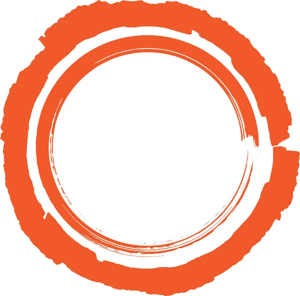 Πορτοκαλί Αφηρημένος Κύκλος Πινελιές — Διανυσματικό Αρχείο
