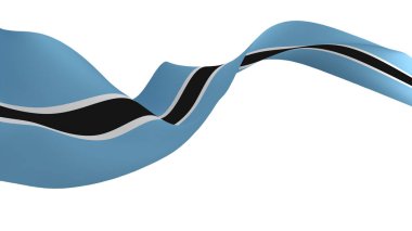 Ulusal bayrak arkaplan resmi, rüzgâr dalgalanan bayraklar, 3D görüntüleme, Botswana Bayrağı