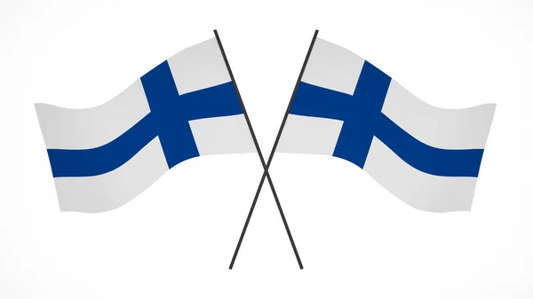 Flaga Narodowa Tło Flagi Wiejące Wiatr Rendering Flaga Finlandii — Zdjęcie stockowe