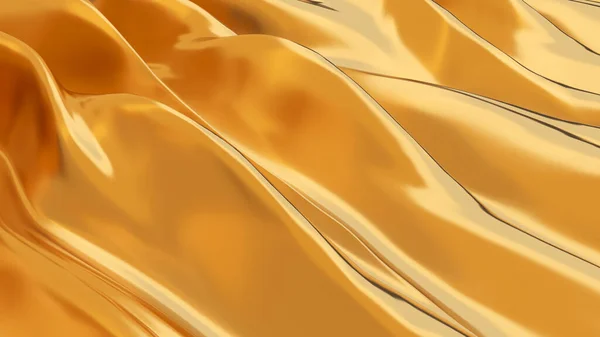 Altın Kumaş Perde Soyut Arkaplan Altın Perde Soyut Altın Hareket — Stok fotoğraf