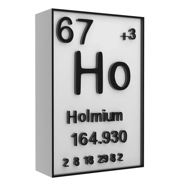 Holmium Beyaz Siyah Zemindeki Elementlerin Periyodik Tablosundaki Fosfor Kimyasal Elementlerin — Stok fotoğraf