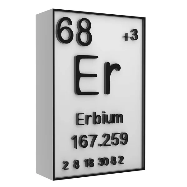Erbium Phosphorus Periodic Table Elements White Blackground History Chemical Elements — Stock Photo, Image