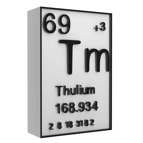 Thulium Phosphorus Στον Περιοδικό Πίνακα Των Στοιχείων Λευκό Μαύρο Έδαφος — Φωτογραφία Αρχείου