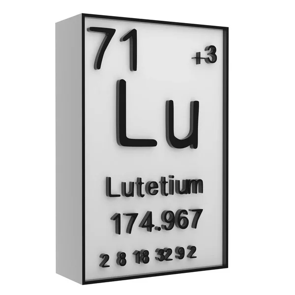 루테튬 원소들의 주기율표에 원소들의 역사를 대표하는 번호와 기호를 나타낸다 — 스톡 사진