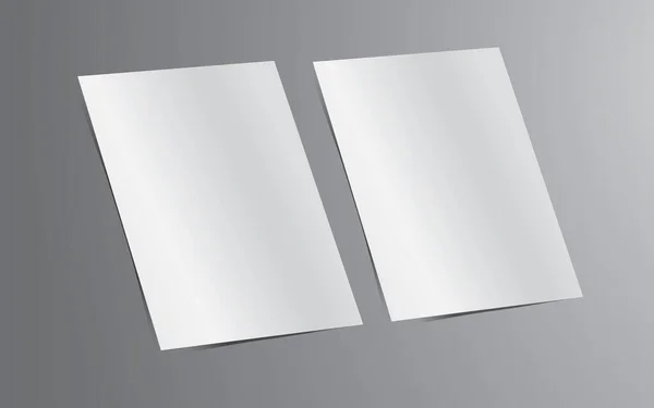 Diseño Una Plantilla Papel Blanco Maqueta Para Una Portada Folleto — Archivo Imágenes Vectoriales