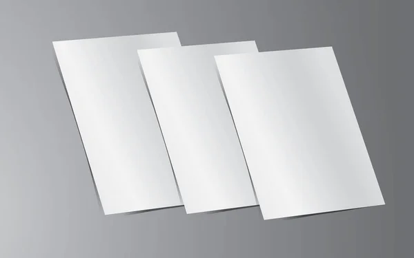 Diseño Una Plantilla Papel Blanco Maqueta Para Una Portada Folleto — Vector de stock