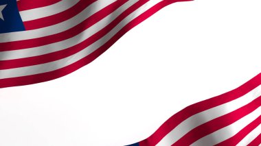 Ulusal bayrak arkaplan resmi, rüzgâr dalgalanan bayraklar, 3D görüntüleme, Liberya Bayrağı