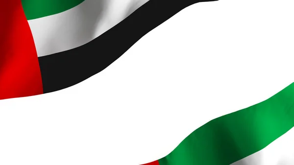 Изображение Национального Флага Флаги Ветра Рендеринг Флаг Объединенных Арабских Эмиратов — стоковое фото
