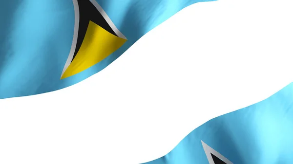 Hintergrundbild Nationalflagge Wind Weht Fahnen Darstellung Flagge Von Saint Lucia — Stockfoto