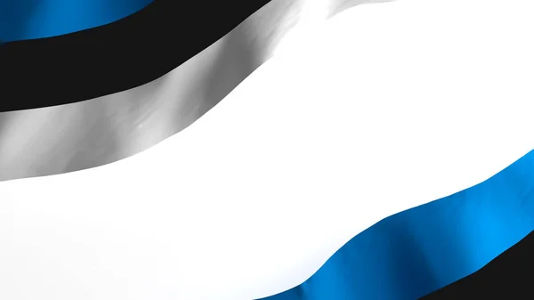 Národní Vlajka Pozadí Obrázek Vítr Foukání Vlajky Vykreslování Vlajka Estonska — Stock fotografie