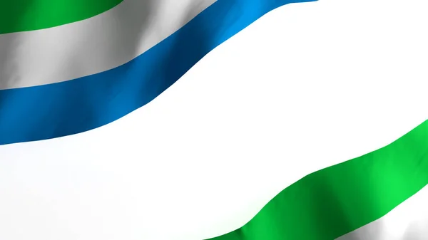 National Flag Background Image Wind Blowing Flags Rendering Flag Sierra — стокове фото